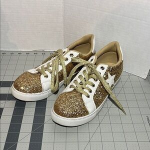 Gold Glitter Women's Sneakers
